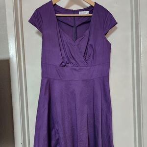 Bbonlinedress 50s purple swing dress XL